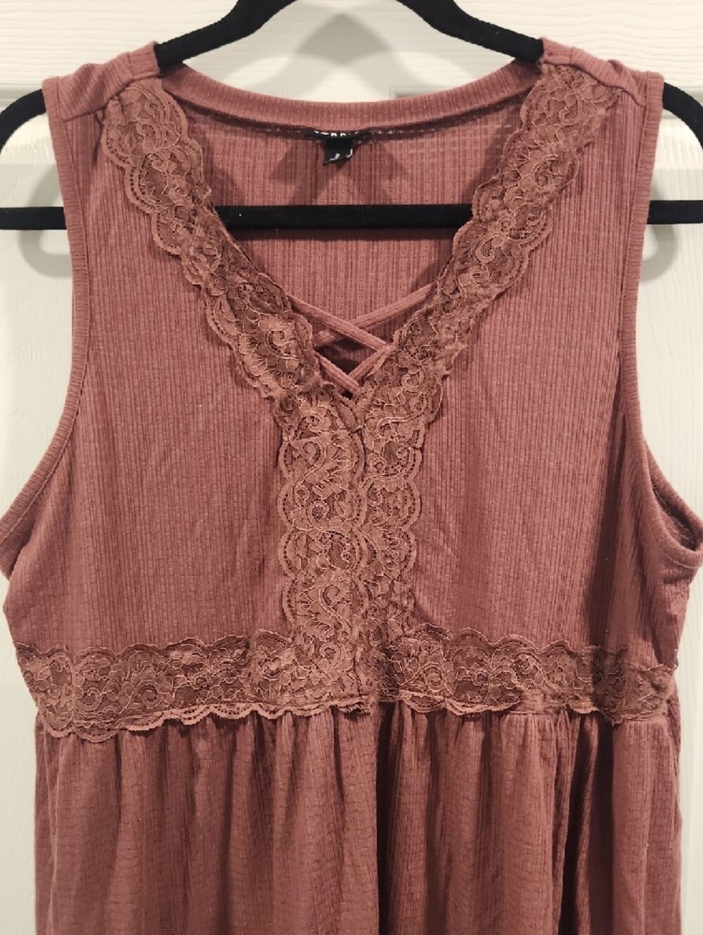 torrid Mauve Ribbed Top - Picture 6 of 6